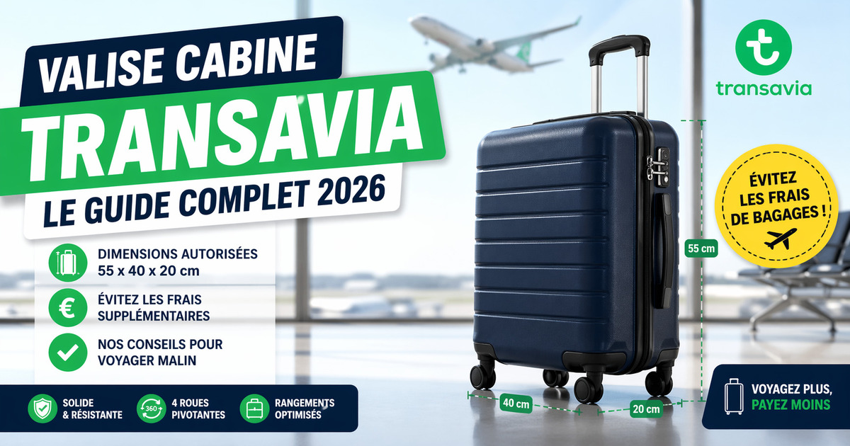 Valise cabine Transavia 2026 : comment éviter les frais