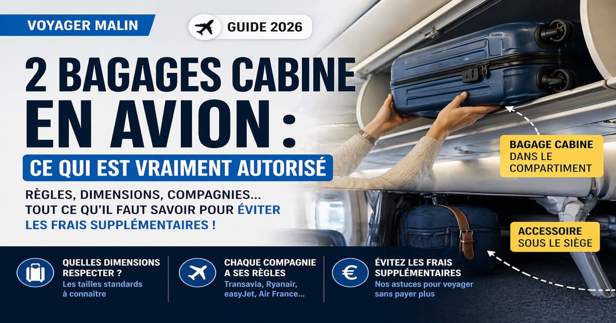 Peut-on prendre 2 bagages cabine en avion en 2026 ?
