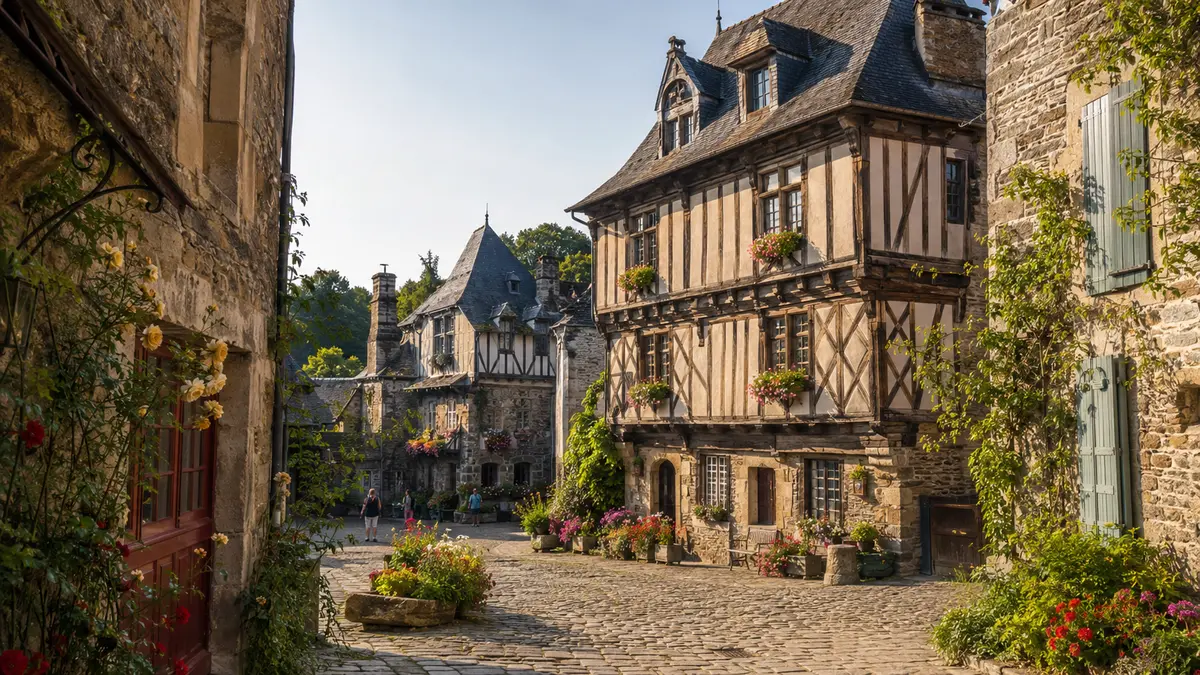 Village fleuri de Rochefort-en-Terre en Bretagne