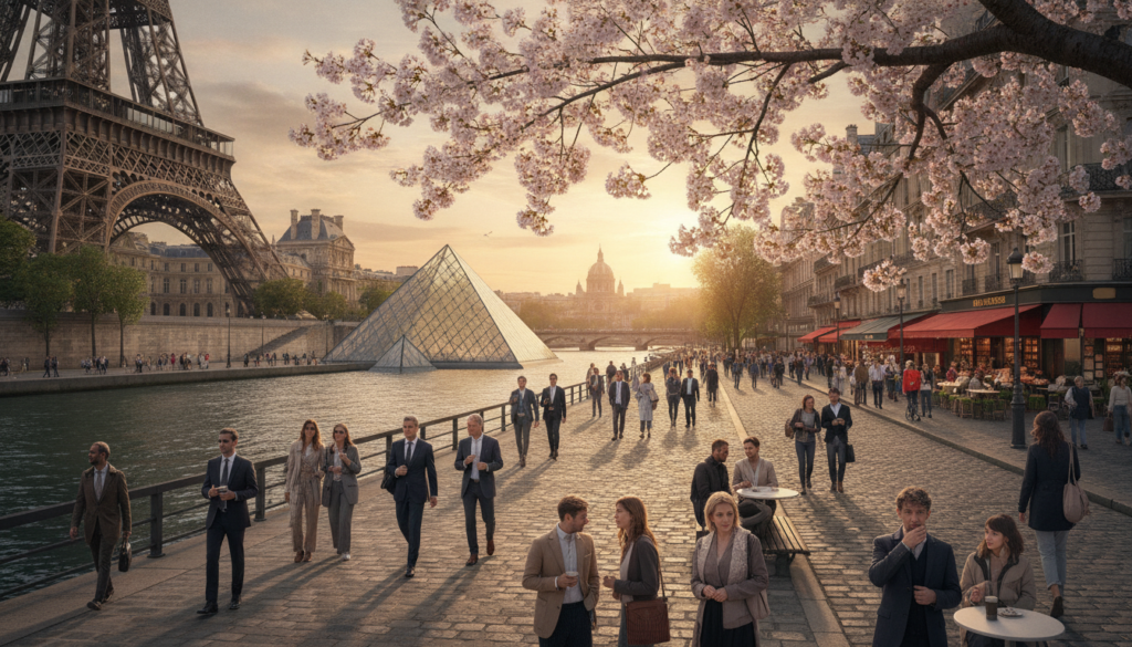 Itinéraire entre les monuments et les quartiers de Paris